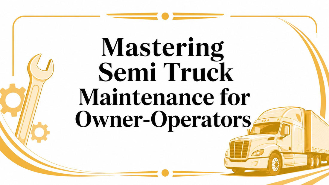 Mastering Semi Truck Maintenance for Owner-Operators - Galhor