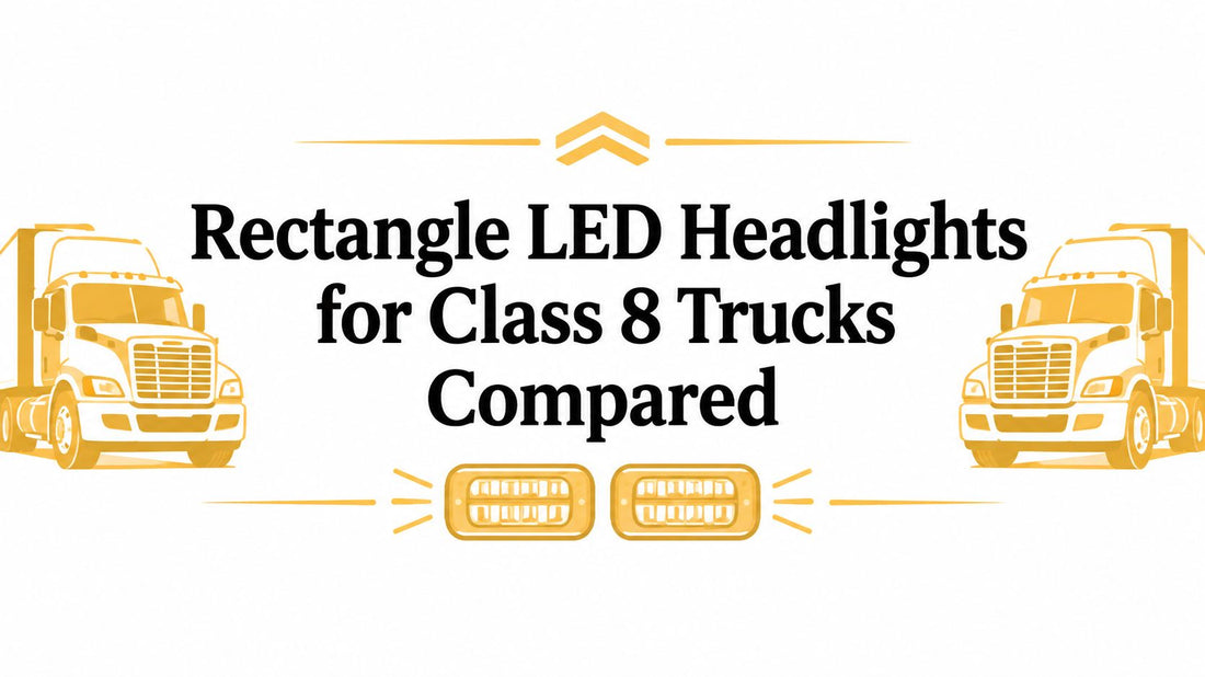 Rectangle LED Headlights for Class 8 Trucks Compared - Galhor