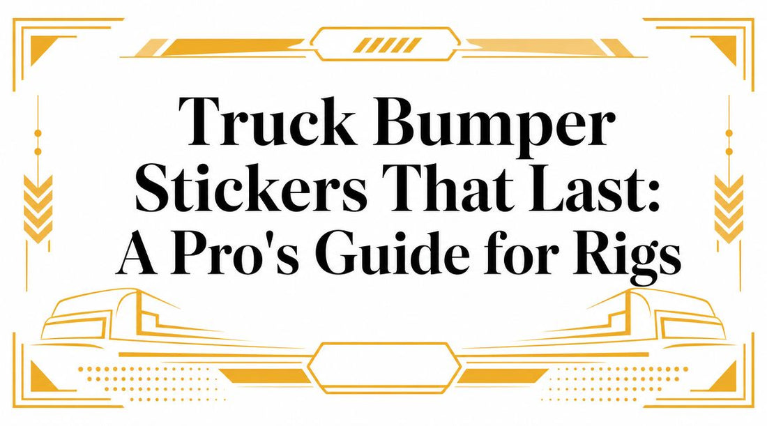 Truck Bumper Stickers That Last: A Pro's Guide for Rigs - Galhor