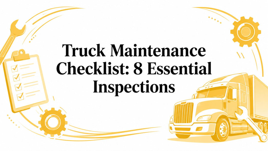 Truck Maintenance Checklist: 8 Essential Inspections - Galhor